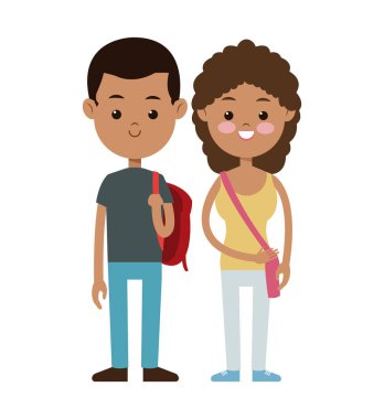 okula geri çanta öğrencilerle çocuklar