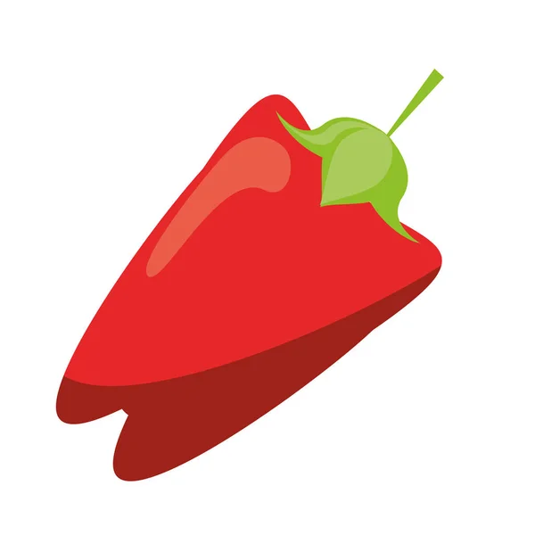 Poivre rouge légume nourriture icône — Image vectorielle