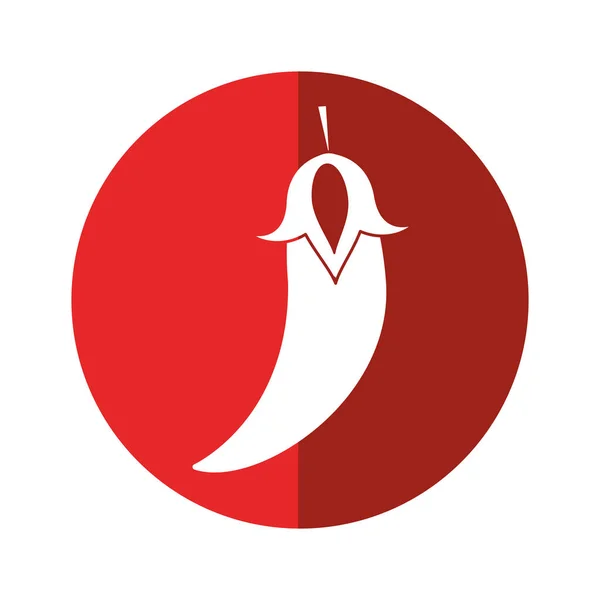 红辣椒烹饪食物红色圆 — 图库矢量图片