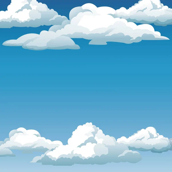 Cielo azul nubes diseño de fondo — Vector de stock