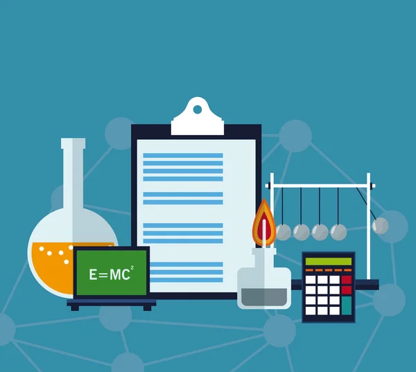 Establecer ciencia de investigación de laboratorio — Archivo Imágenes Vectoriales