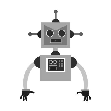 İzole robot çizgi film tasarımı