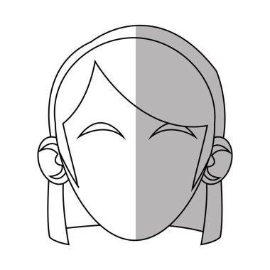 İzole kadın avatar tasarım