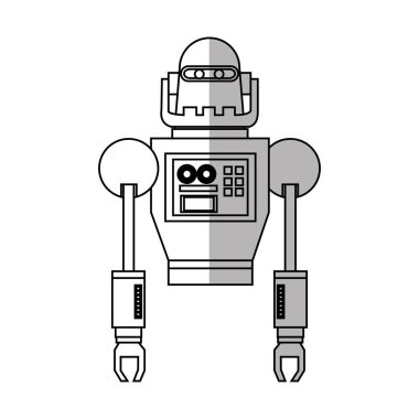 İzole robot çizgi film tasarımı