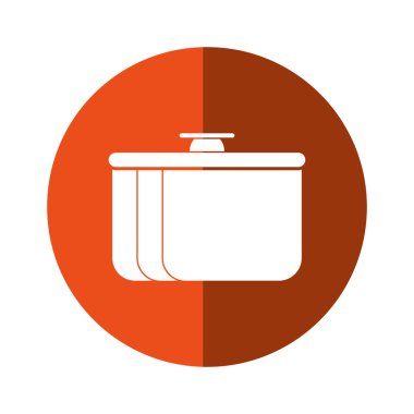 Turuncu circle gölge kamp pot gıda öğe