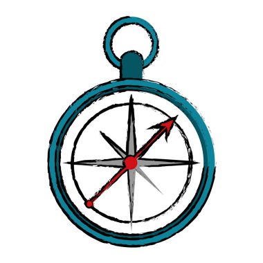 Pusula konum öğesi kamp çizim