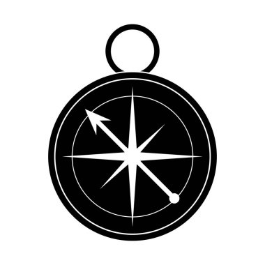 siluet pusula konum öğesi kamp.