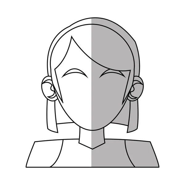 Geïsoleerde vrouw avatar ontwerp — Stockvector