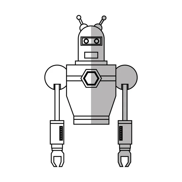 Diseño de dibujos animados robot aislado — Archivo Imágenes Vectoriales