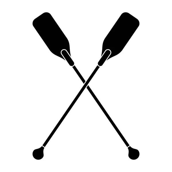 Pictogram paddles crossed boat tool — Stock Vector