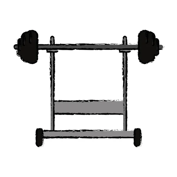 Rysunek wagi Brzana sprzęt fitness siłownia — Wektor stockowy