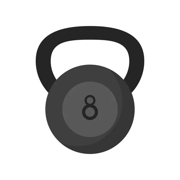 Kettlebell weight fitness gym icon — Stock Vector