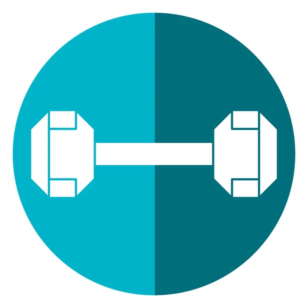 Halter gewicht fitness gym pictogram schaduw — Stockvector