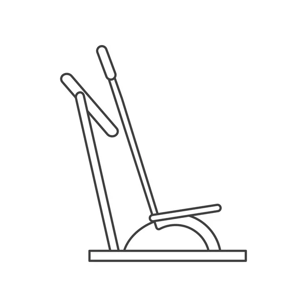 Overzicht elliptische walker trainer machine sportschool — Stockvector