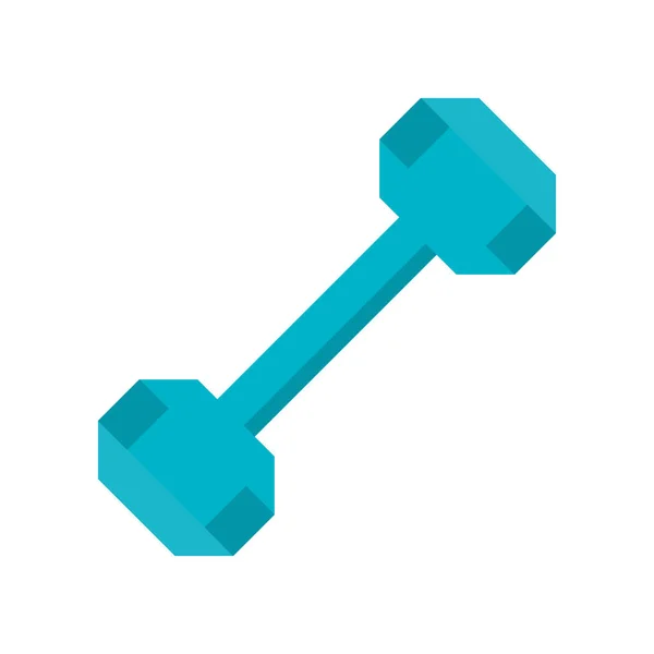 Mancuerna peso fitness gimnasio icono — Vector de stock
