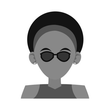 İzole kadın avatar tasarım