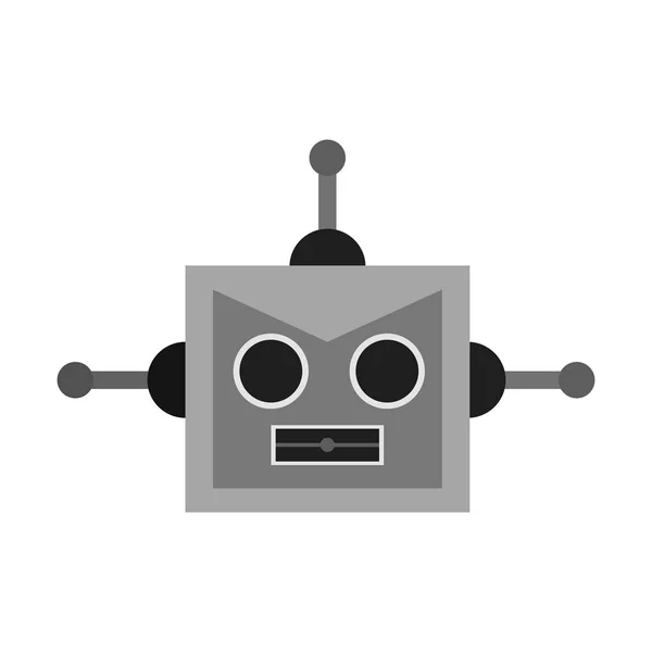 Isoliertes Roboter-Cartoon-Design — Stockvektor