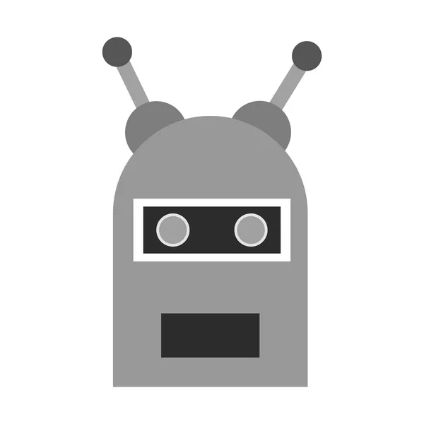 Isoliertes Roboter-Cartoon-Design — Stockvektor