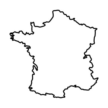 Fransa harita siluet