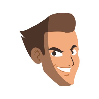 İzole edilmiş erkek çizgi film tasarımı