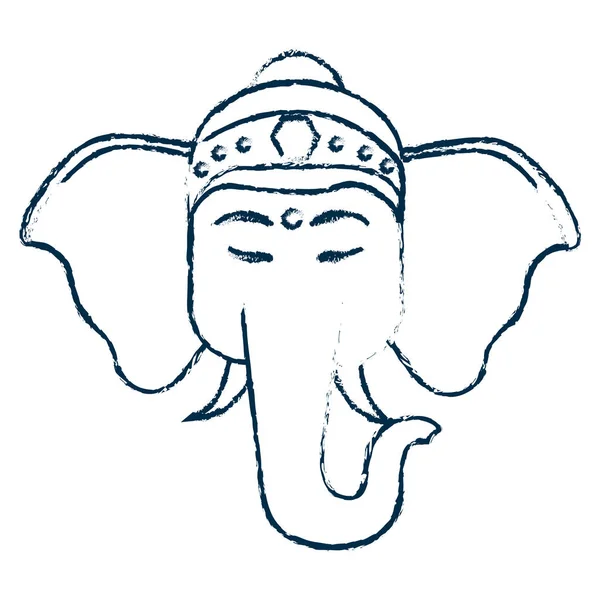 Éléphant sacré Inde — Image vectorielle