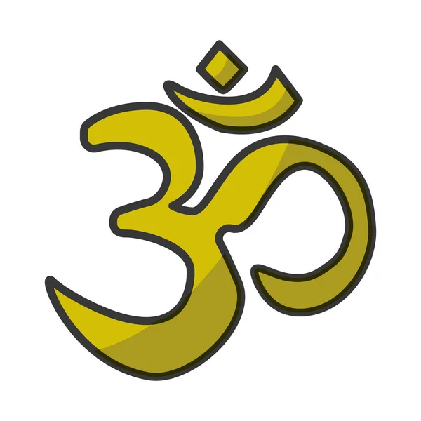 Ha hinduizmus szimbólum — Stock Vector