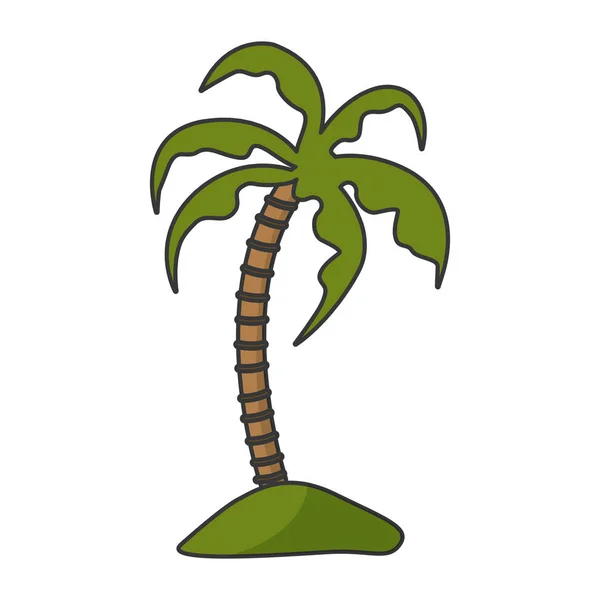 İzole edilmiş palmiye ağacı — Stok Vektör