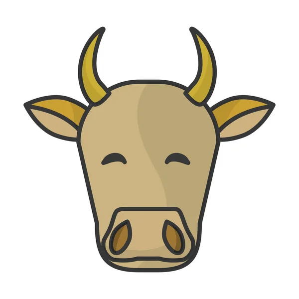 Коровья голова — стоковый вектор