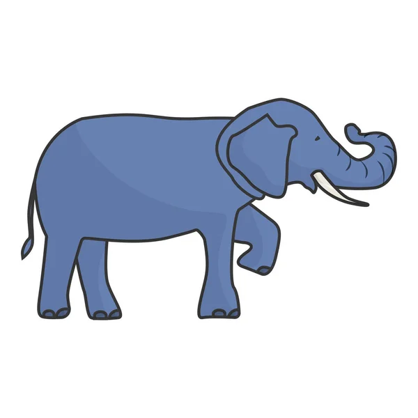 Elefante aislado dibujar — Vector de stock