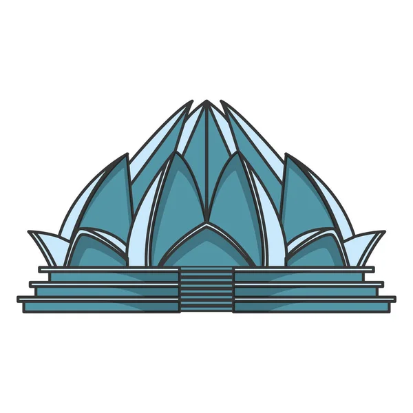 Lotus-Tempelarchitektur — Stockvektor