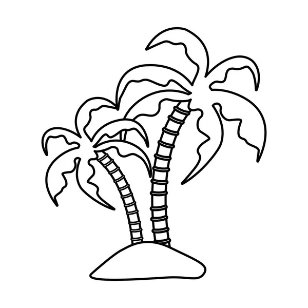 Изолированная пальма — стоковый вектор