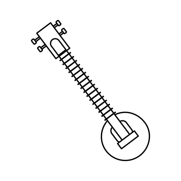 Sitar indisches Musikinstrument — Stockvektor