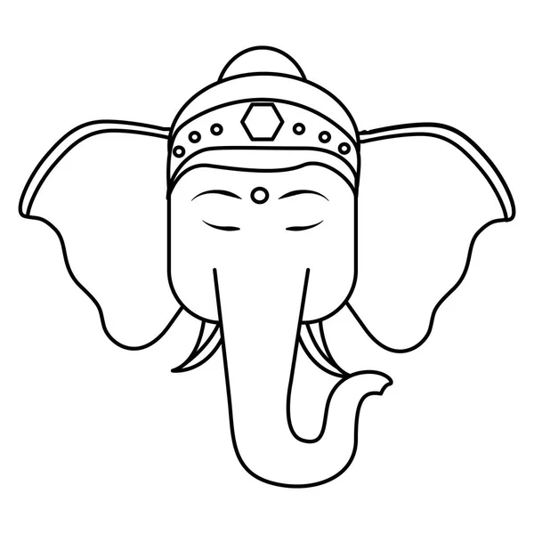 Éléphant sacré Inde — Image vectorielle