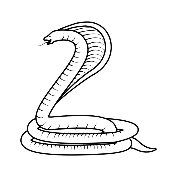 Serpent Cobra empoisonné — Image vectorielle