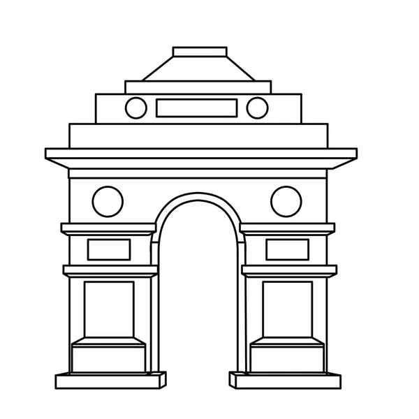 Porte Inde Delhi — Image vectorielle