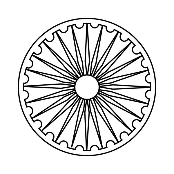 Símbolo de ashoka chakra —  Vetores de Stock