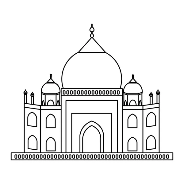 Architecture de Taj mahal — Image vectorielle