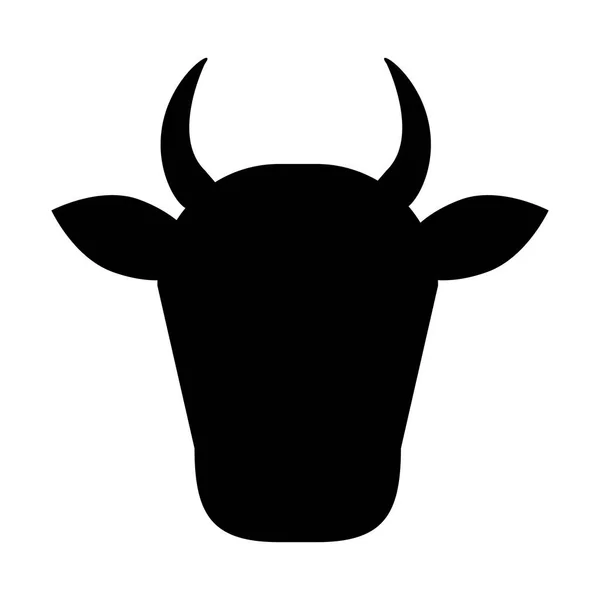 Tête de vache indienne — Image vectorielle