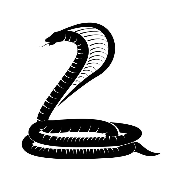 Serpente Cobra venenosa — Vetor de Stock