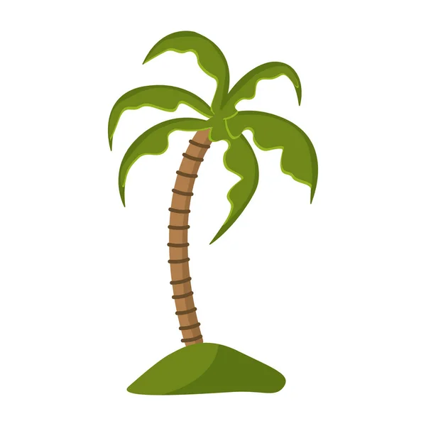 Palmera aislada — Vector de stock