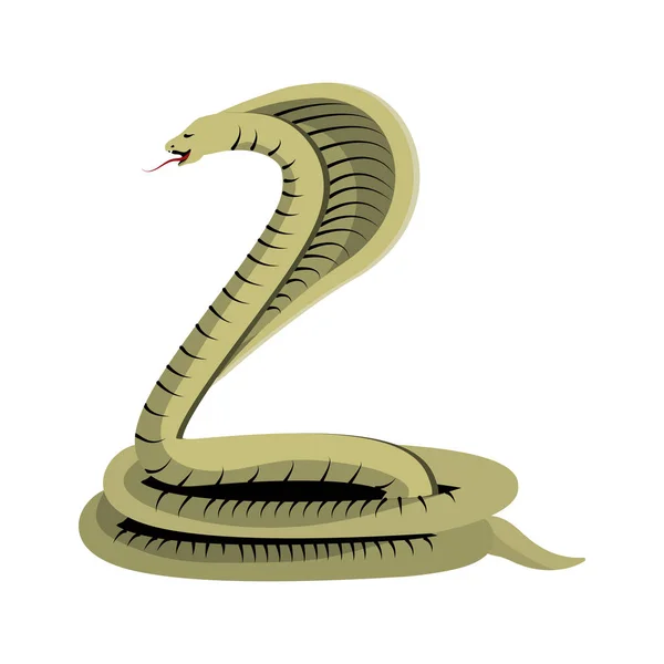 Serpente Cobra venenosa — Vetor de Stock