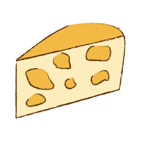 Delicious cheese dairy — Stock Vector