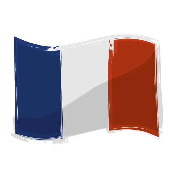 França emblema da bandeira —  Vetores de Stock