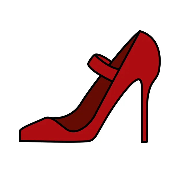 Femme talon rouge — Image vectorielle