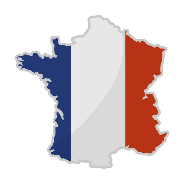 France carte silhouette — Image vectorielle