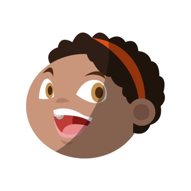 İzole kız çizgi film tasarım