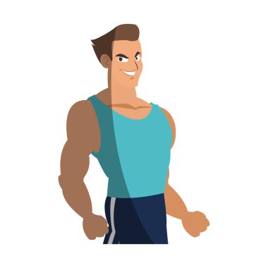 İzole edilmiş erkek çizgi film tasarımı