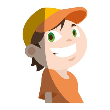 İzole çocuk karikatür tasarım