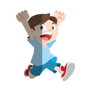 İzole çocuk karikatür tasarım