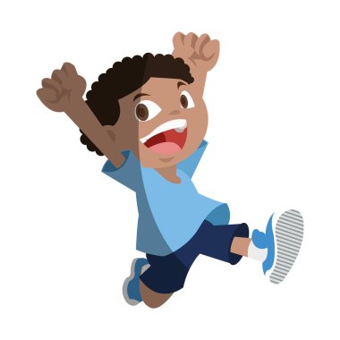 İzole çocuk karikatür tasarım